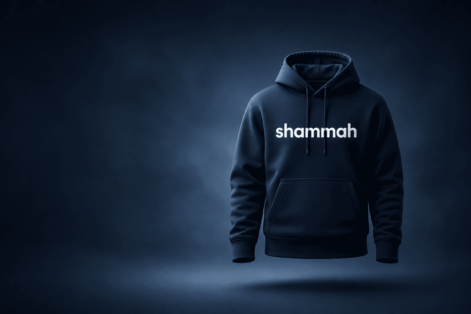 Sweat à capuche shammah bleu nuit