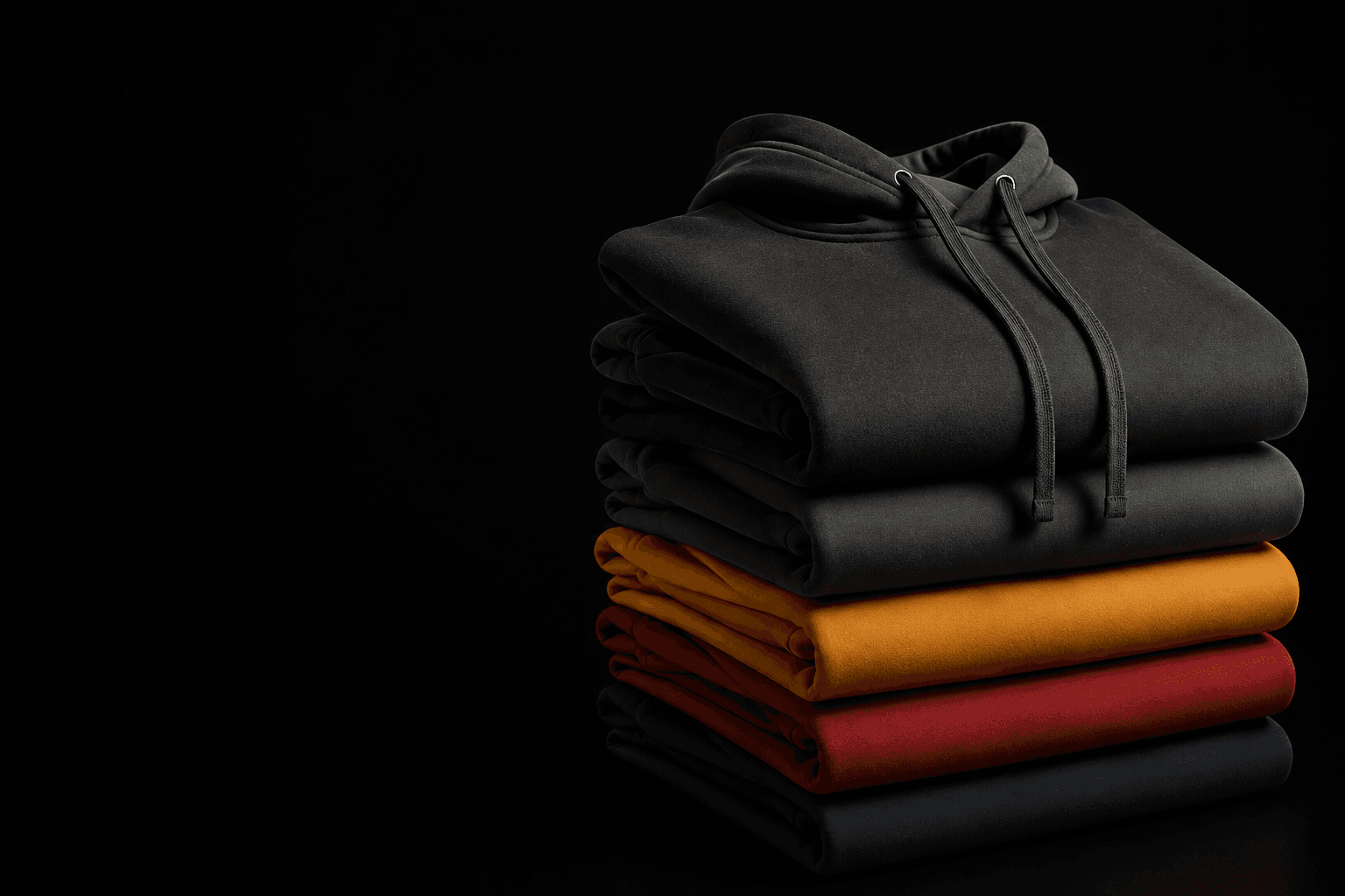 Pile de sweats à capuche premium multicolores